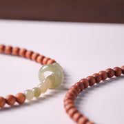 Buddha Stones Sandalwood Hetian Jade Protection Double Wrap Bracelet Bracelet BS 3
