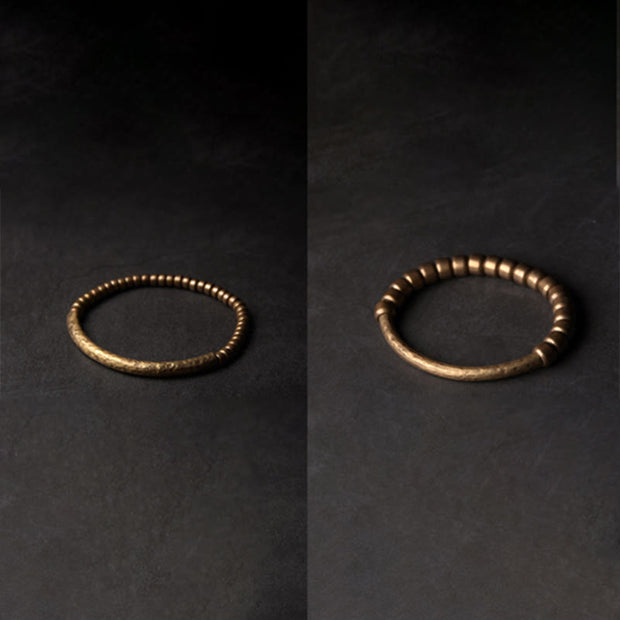 Buddha Stones Simple Design Copper Brass Bead Luck Wealth Bracelet Bracelet BS 13
