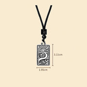 Buddha Stones 999 Sterling Silver Year Of The Dragon Lucky Flying Dragon Success Necklace Pendant Necklaces & Pendants BS 3