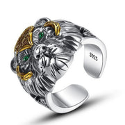 Buddha Stones Tiger King Protection Lucky Ring Ring BS 5