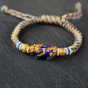 Buddha Stones Feng Shui PiXiu Color Change Copper Coin Beads Wealth String Bracelet Bracelet BS 1