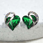 Natural Various Gemstone Birthstone Crystal Love Stud Earrings Earrings BS 13