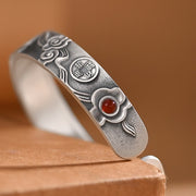 Buddha Stones Tibetan PiXiu Copper Coin Wealth Bracelet Adjustable Bangle