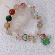 Buddha Stones Colorful Gemstone Green Aventurine Flower Bead Luck Bracelet Bracelet BS 1