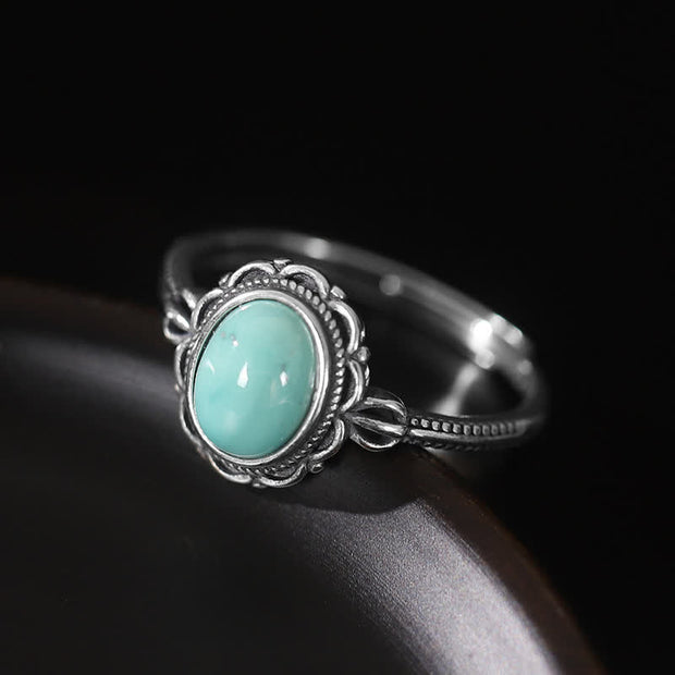 925 Sterling Silver Tibetan Turquoise Red Agate Protection Ring Ring BS 1