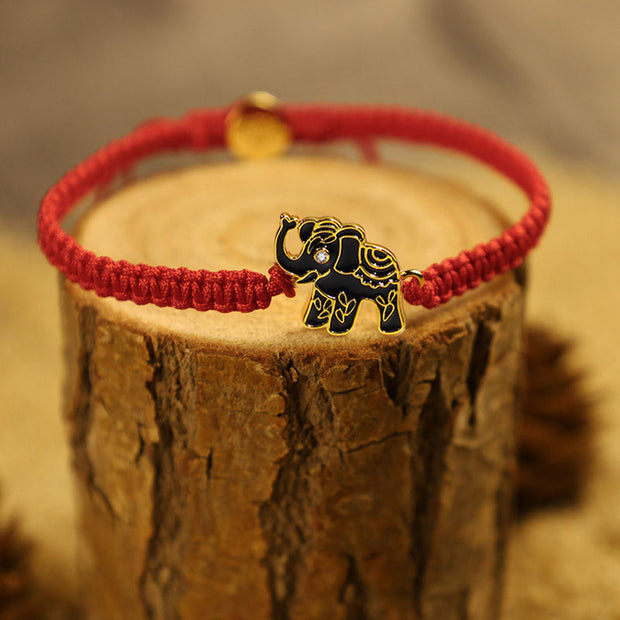 Tibetan Handmade Wise Future Elephant Red String Bracelet (Extra 40% Off | USE CODE: FS40) Bracelet BS 3