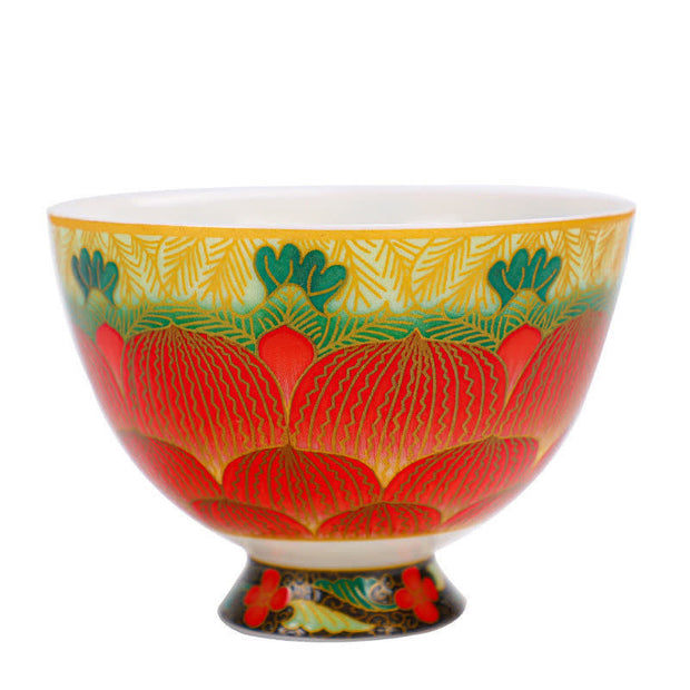 Buddha Stones Lotus Ceramic Teacup Flower Tea Cups 100ml Cup BS 4