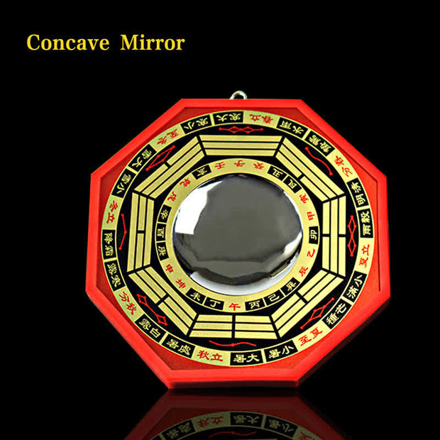 Buddha Stones Feng Shui Bagua Map Balance Living Room Energy Map Mirror Bagua Map BS 8 IN Concave Mirror Red