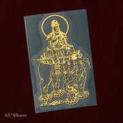 Buddha Stones 12 Chinese Zodiac Blessing Wealth Fortune Phone Sticker Phone Sticker BS Dragon/Snake-Samantabhadra Bodhisattva Small