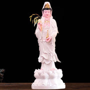 Buddha Stones Chenrezig Bodhisattva Avalokitesvara Figurine Harmony Resin Statue Home Decoration Decorations BS White
