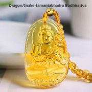 Citrine Guardian Buddha Serenity Pendant Necklace (Extra 40% Off | USE CODE: FS40) Necklaces & Pendants BS 4