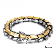 FREE Today: Protection Force Dragon Bracelet FREE FREE Silver + Gold Dragon 14mm 17cm