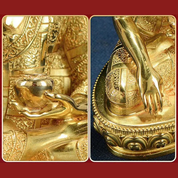 Buddha Stones Buddha Shakyamuni Figurine Enlightenment Copper Statue Home Offering Decoration Decorations BS 17