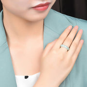 Buddha Stones Natural Jade Prosperity Luck Ring Ring BS 3