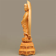 Buddha Stones Handmade Thuja Sutchuenensis Wood Kwan Yin Avalokitesvara Prosperity Decoration Decorations BS 2