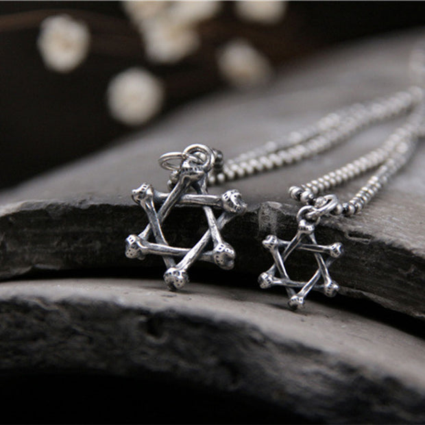 925 Sterling Silver Star of David Hope Protection Necklace Necklaces & Pendants BS 4