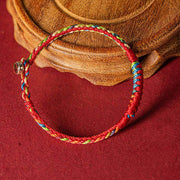 Buddha Stones Handmade Five Color Thread Protection Bracelet Bracelet BS 1