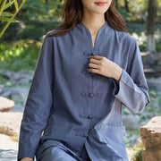 Buddha Stones Spiritual Zen Practice Yoga Meditation Prayer Uniform Cotton Linen Clothing Women's Set Clothes BS 7