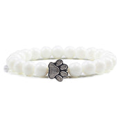 'Buddha Stones “Save A Dog” Stone Bracelet Bracelet Bracelet White Stone