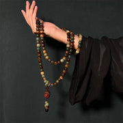 Buddha Stones 108 Mala Beads Bodhi Seed Peace Wisdom Bracelet Wrist Mala Pocket Mala Mala Bracelet BS 8*10mm*108 Beads Mala