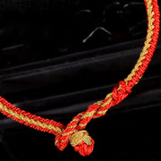 Buddha Stones 925 Sterling Silver Om Mani Padme Hum Prayer Wheel Luck Strength Red String Bracelet Bracelet BS 2