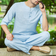 Buddha Stones Meditation Prayer Spiritual Zen Practice Uniform Clothing Men's Set Clothes BS 5
