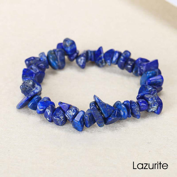Natural Irregular Shape Crystal Stone Warmth Soothing Bracelet Bracelet BS Lazurite
