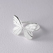 Buddha Stones 925 Sterling Silver Butterfly Love Freedom Ring Ring BS 3