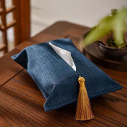 Buddha Stones Simple Design Cotton Linen Tissue Box Cover Rectangular Tissue Box Holder Decoration