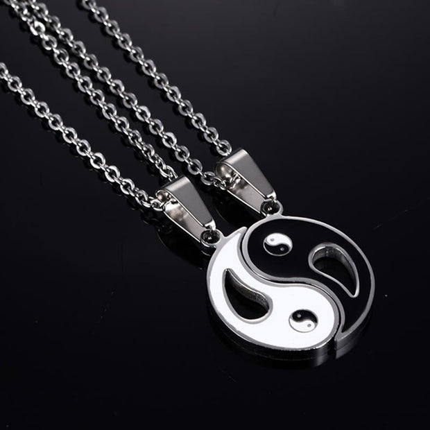 2pcs Yin Yang Pendant Couple Necklace Necklace BS 10