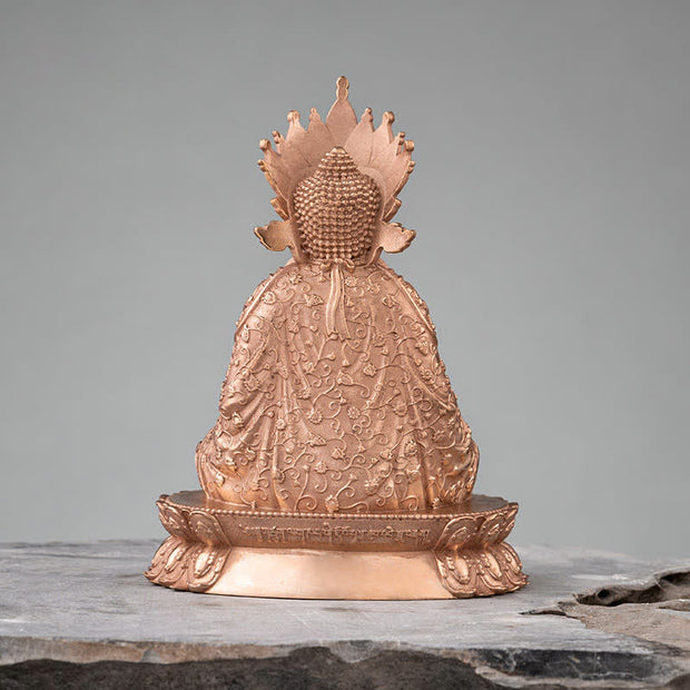 Buddha Stones Shakyamuni Figurine Compassion Handmade Copper Statue Decoration Decorations BS 6
