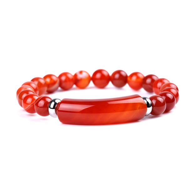 Buddha Stones Handmade Natural Gemstone Healing Bracelet Bracelet BS Red Agate