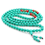 Buddha Stones Tibetan Turquoise Purification Necklace Mala Mala Bracelet BS 1