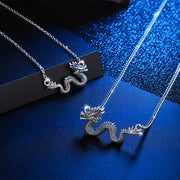 Buddha Stones 925 Sterling Silver Year Of The Dragon Auspicious Dragon Protection Chain Necklace Pendant Necklaces & Pendants BS 4