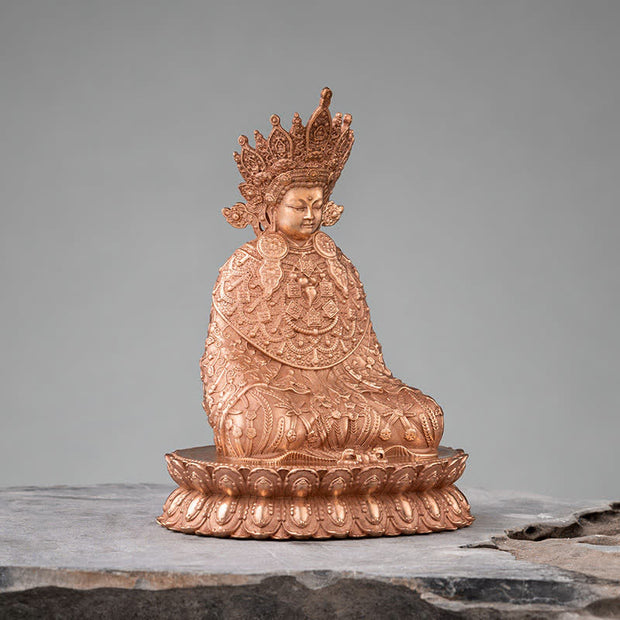 Buddha Stones Shakyamuni Figurine Compassion Handmade Copper Statue Decoration Decorations BS 1