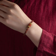 Buddha Stones Tibet Handmade Chinese Zodiac Natal Buddha Luck Strength Braided String Bracelet Bracelet BS 8