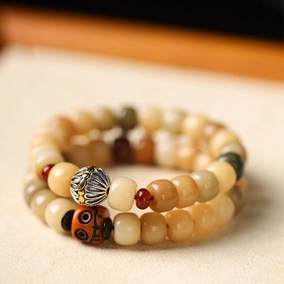 Buddha Stones Natural Bodhi Seed The Lord of the Corpse Forest Om Mani Padme Hum Wisdom Bracelet
