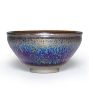 Buddha Stones Chinese Jianzhan Blue Colorful Glaze Ceramic Teacup Tenmoku Kung Fu Tea Cup With Gift Box