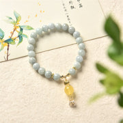 Buddha Stones Natural Jade Amber Happiness Abundance Bracelet Bracelet BS 3