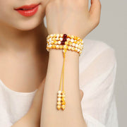 Buddha Stones 108 Beads Amber Mala Blessing Bracelet Mala Bracelet BS 2