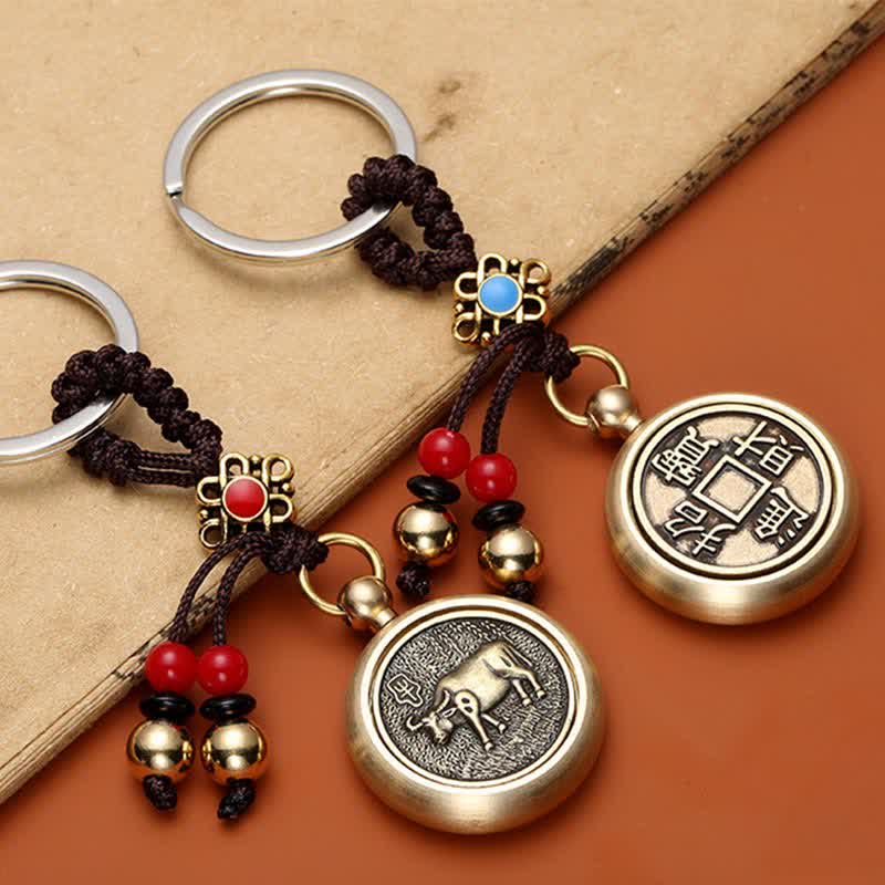 Bobauna Zodiac Constellation Keychain - Stainless Steel Birthstone Horoscope Gift With 12 Astrology Signs 10 thumbnail image