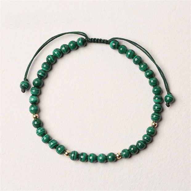 Buddha Stones Natural Malachite Protection Calmness String Bracelet