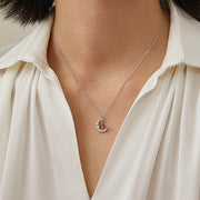 Buddha Stones Strawberry Quartz Blue Crystal Love Healing Necklace Necklaces & Pendants BS 4