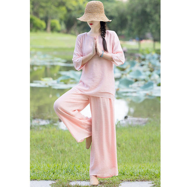 Tai Chi Meditation Prayer Zen Spiritual Morning Practice Clothing Women's Set Clothes BS 19