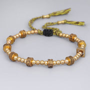 Buddha Stones Tibetan Curse Six True Words Wealth Bracelet Bracelet BS 1