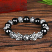 Buddha Stones Tibetan FengShui PiXiu Obsidian Bracelet Bracelet BS 1
