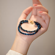 Buddha Stones Natural Blue Tiger Eye Stone Protection Chain Bracelet Bracelet BS 4