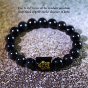 Buddha Stones Natural Rainbow Obsidian Positive Transformation Bracelet Bracelet BS 7