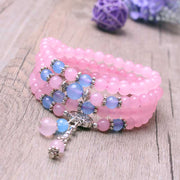 Buddha Stones Natural Pink Crystal Bead Emotional Balance Bracelet Bracelet Necklaces & Pendants BS 4