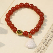 Buddha Stones Natural Red Agate Buddha Success Bracelet Bracelet BS 1
